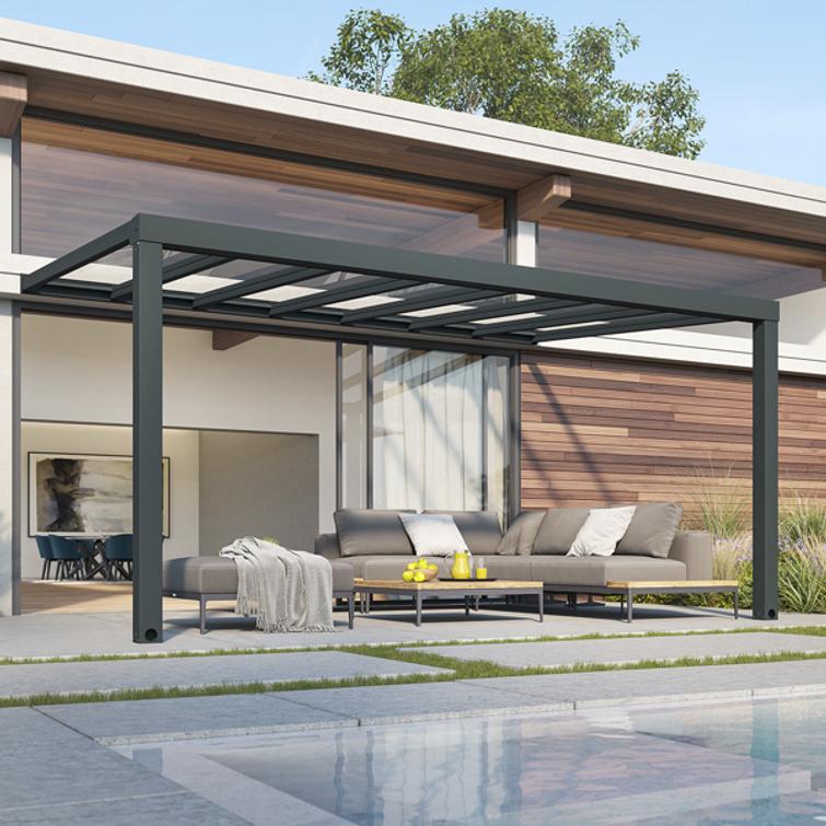 PALRAM STOCKHOLM patio canopy 3.4x3.7m anthracite.