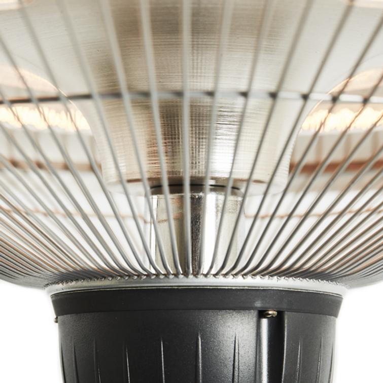 HORTUS Terassil&auml;mmitin ripustettava 1500 W, HA, &Oslash;42 cm, hopea.