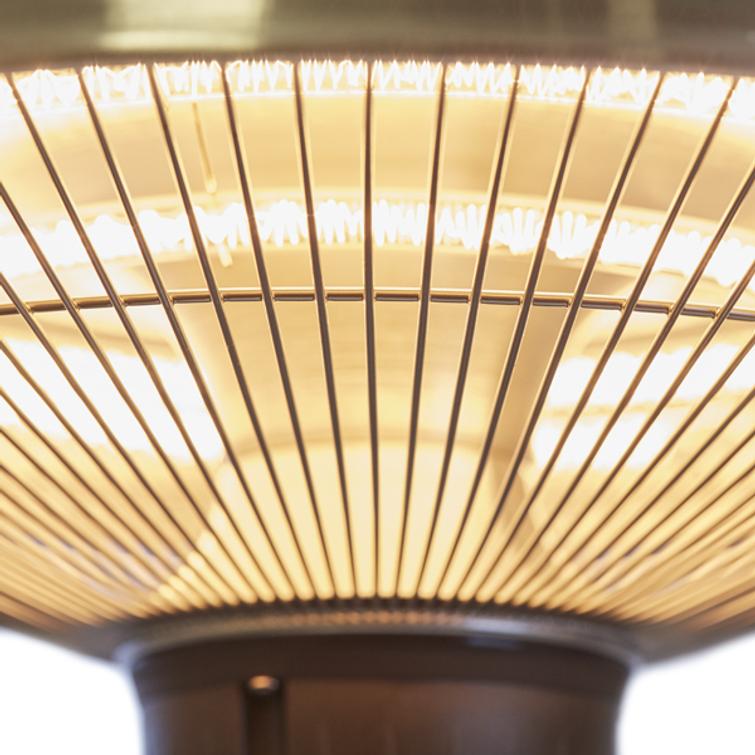 HORTUS Terrassv&auml;rmare, h&auml;ngande 600/1500 W, HA, &Oslash;42 cm, silver.