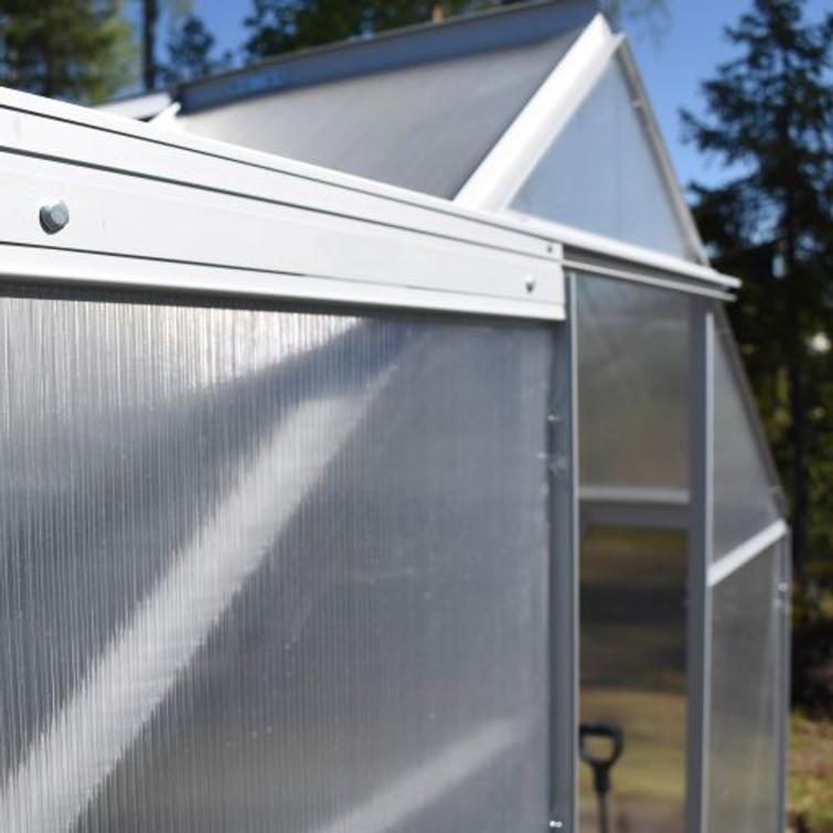 Kasvihuone Green Land, alumiinirunkoinen 2,3 m&sup2; musta. 