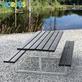 HORTUS Table/bench set, "FRIGG" black galvanized frame