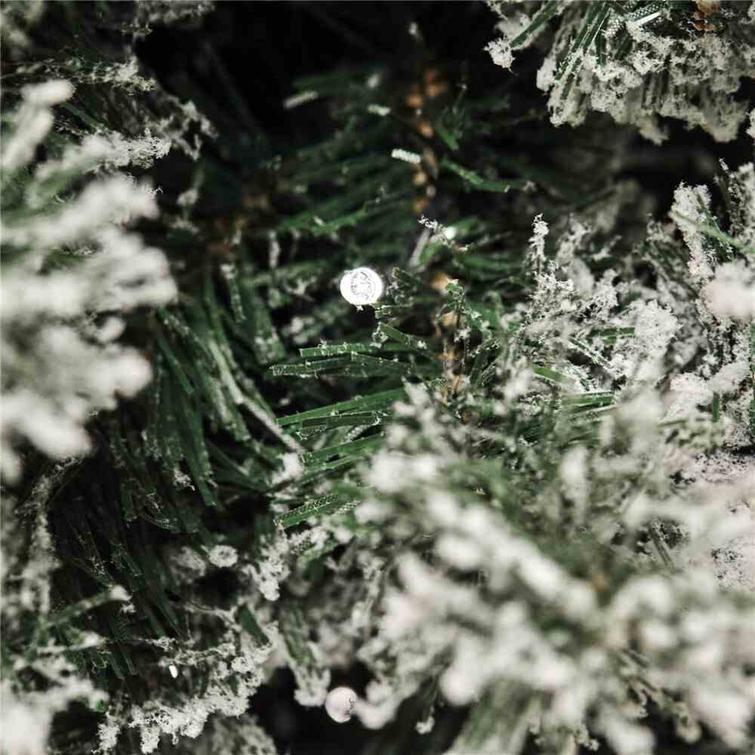 Joulukuusi PVC "FROST" lumipeitteellä, 180X118 cm,valoilla NORDIC WINTER