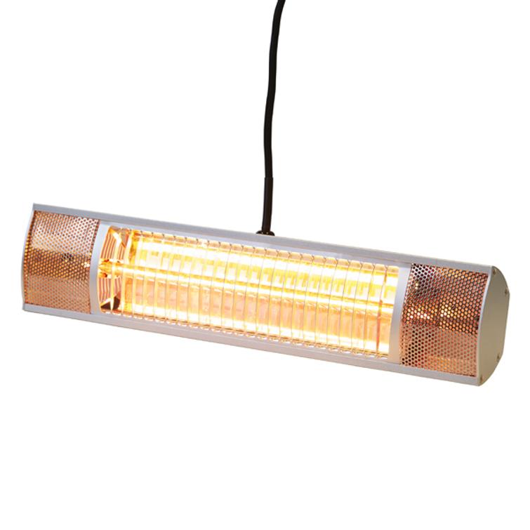 HORTUS Terassilämmitin seinämalli 1500 W, GT, 51 cm, hopea.