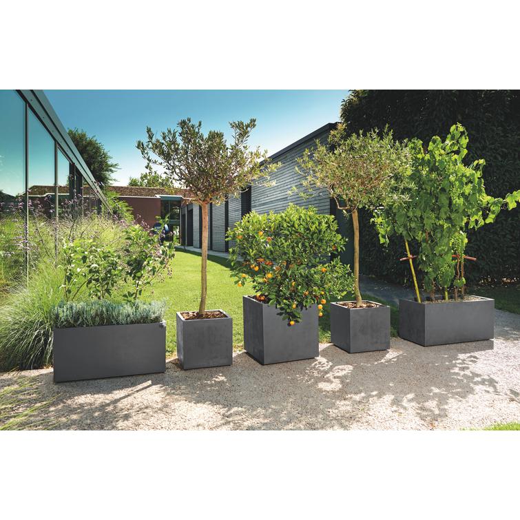 Millennium suorakaiteen muotoinen kukkalaatikko - Antracite P39 x L39 x K39