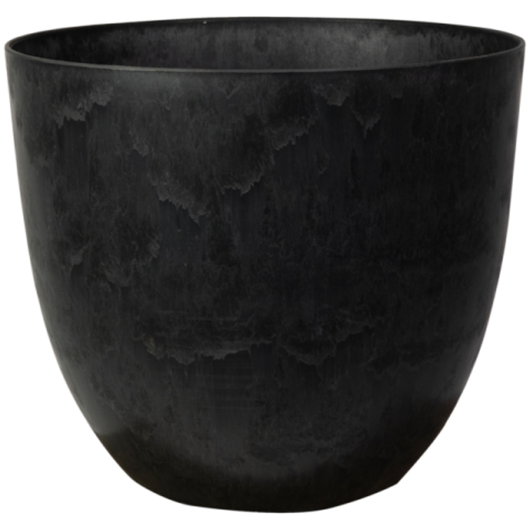 Kukkaruukku Bola Black Ø33 X K29. Art Stone