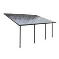 Palram Canopia Feria terassikatos 4 x 6,06m, harmaa antrasiitti