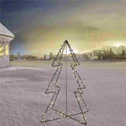 Metallinen joulukuusi, 120 cm, 130 LED -valoa NORDIC WINTER