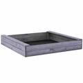 Hiekkalaatikko Slim 120 x 120 cm, pohjamaalattu harmaa NORDIC PLAY