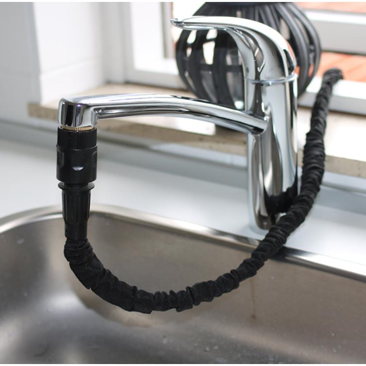 HORTUS Laajeneva vesiletku 30 m, musta sis.teline -817