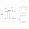 Pihavarasto Stronghold 10 x 8 (3x2,5m), harmaa, Keter