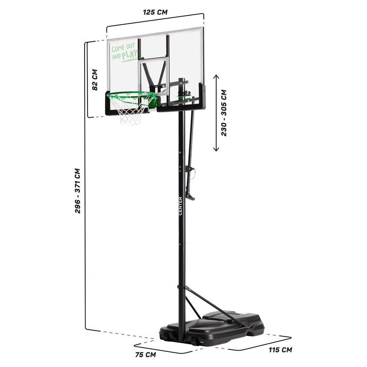 Basketball stand Center Salta 128 x 371 x 210 cm