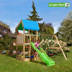 Leikkitornikokonaisuus Jungle Gym Home ja Swing Module X'tra sekä liukumäki