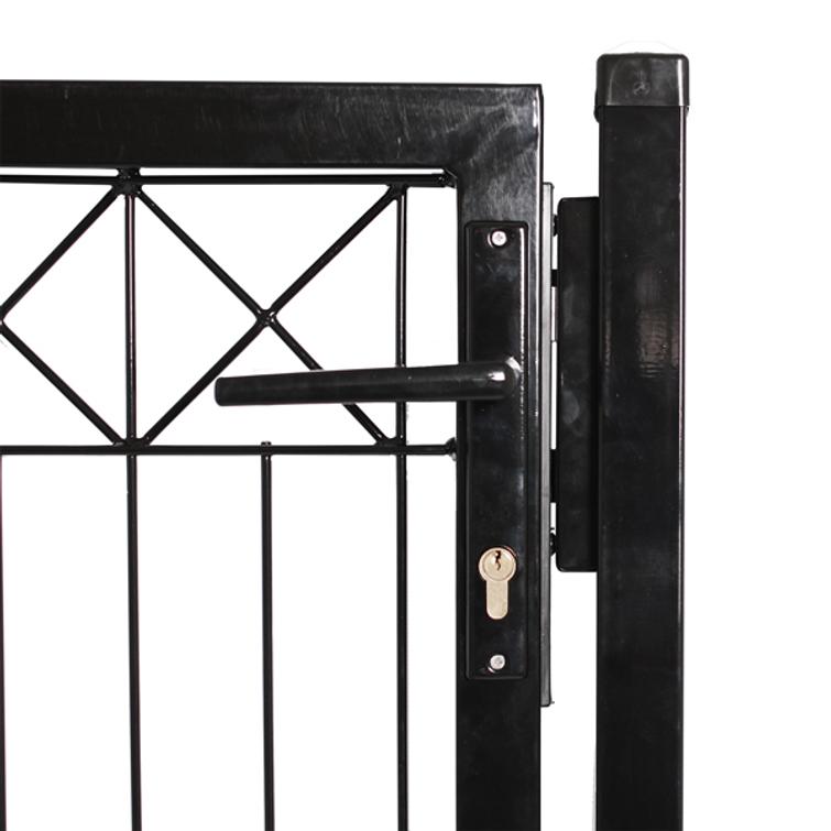 Paneeliaitasetti tarvikkeineen, musta, X -koristeella, 100 cm, 12 moduulia sis.portti