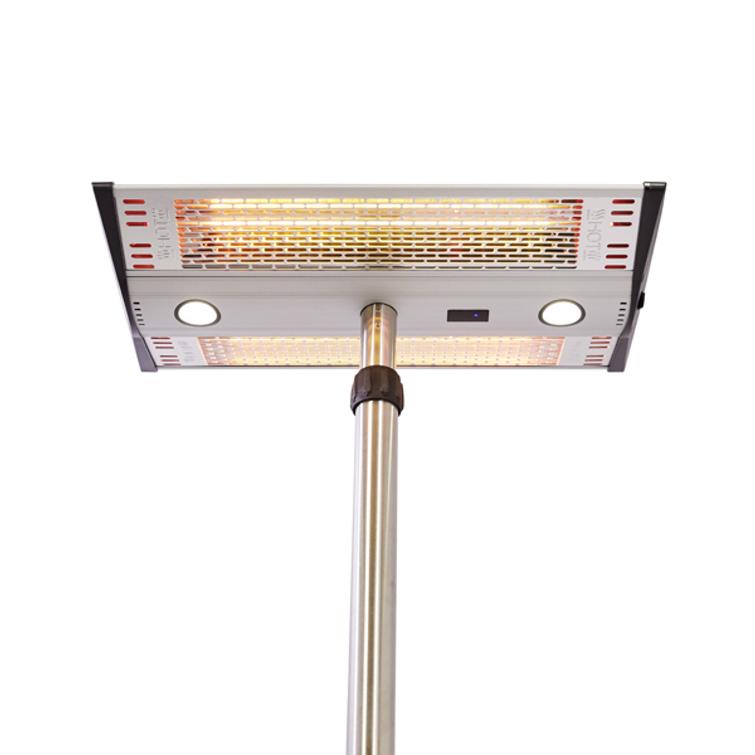 HORTUS Terassil&auml;mmitin lattiamalli 1000/2000 W, GT, hopea.