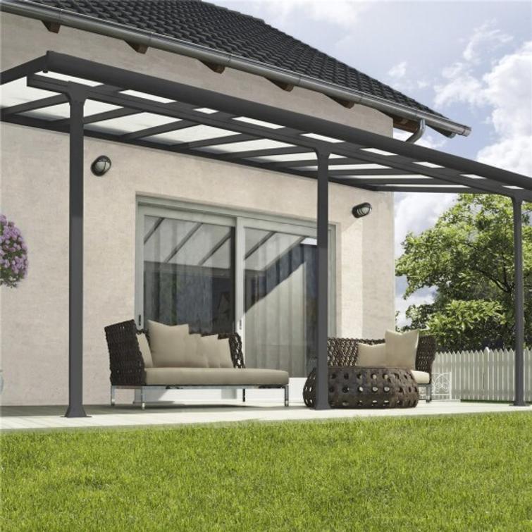 PALRAM Canopia FERIA terassikatos  3 x 5,5m ( 16m2 ), harmaa.