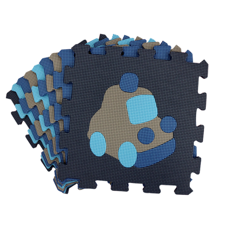 Play mat / puzzle with vehicle themes. 30 x 30cm, 9pcs.