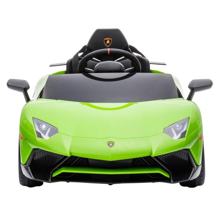 S&auml;hk&ouml;auto Lamborghini Aventador, 12V, limenvihre&auml;, NORDIC PLAY Speed.