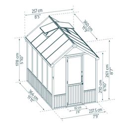 Kasvihuone setripuu Natura 8,6 m2 Palram - Canopia