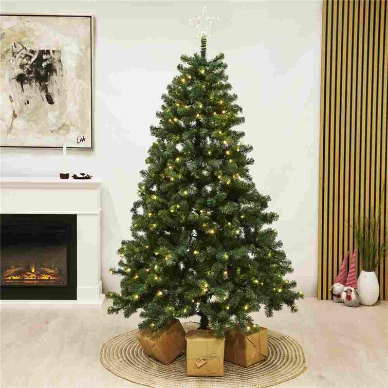 Christmas tree PVC "ASKE" 210 x 138 cm with lights NORDIC WINTER