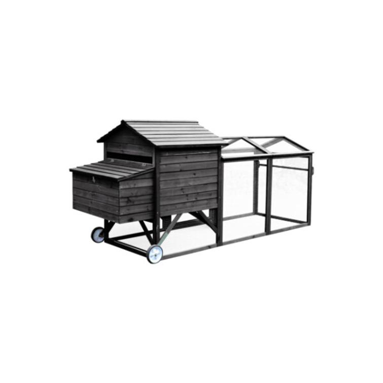 Kanakoppi puuta, mustaksi petsattu 245 x 90 x 113 cm