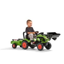 FALK lasten polkutraktori Claas kuormaajalla ja per&auml;k&auml;rryll&auml;