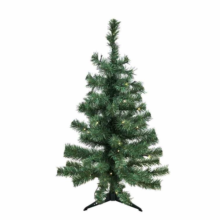 Christmas tree PVC "ALEX" 80X46 cm, with lights, plastic base. NORDIC WINTER