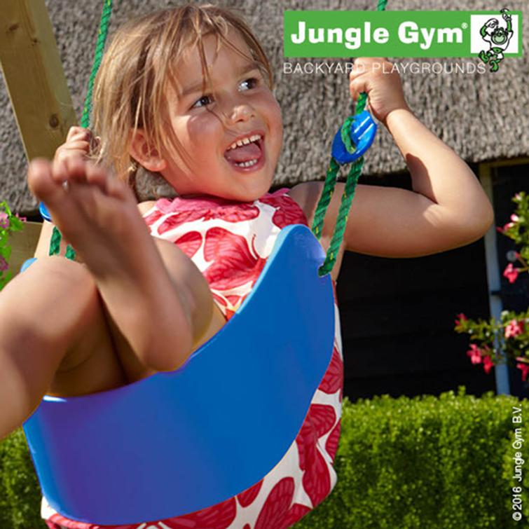 Jungle Gym Sling Swing, lätt och flexibel gungsits, blå