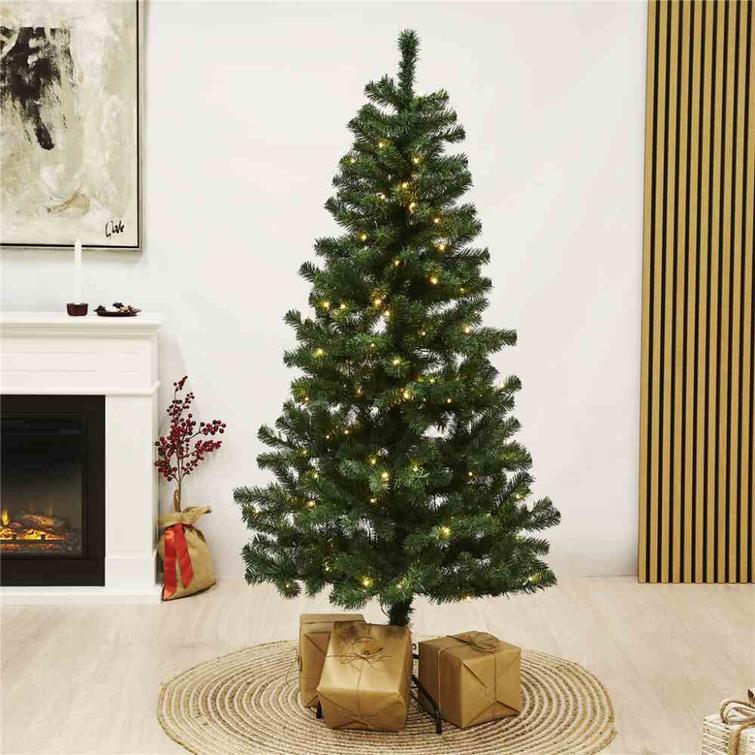 Christmas tree PVC "ALEX" 170X90 cm, with lights. NORDIC WINTER