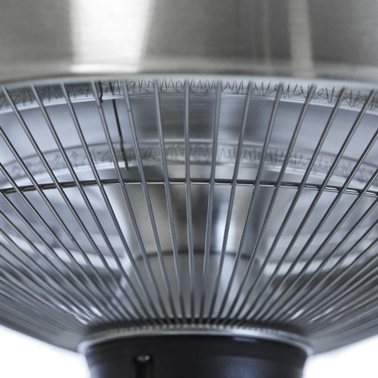 HORTUS Terassilämmitin ripustettava 600/1500 W, HA, Ø42 cm, hopea.