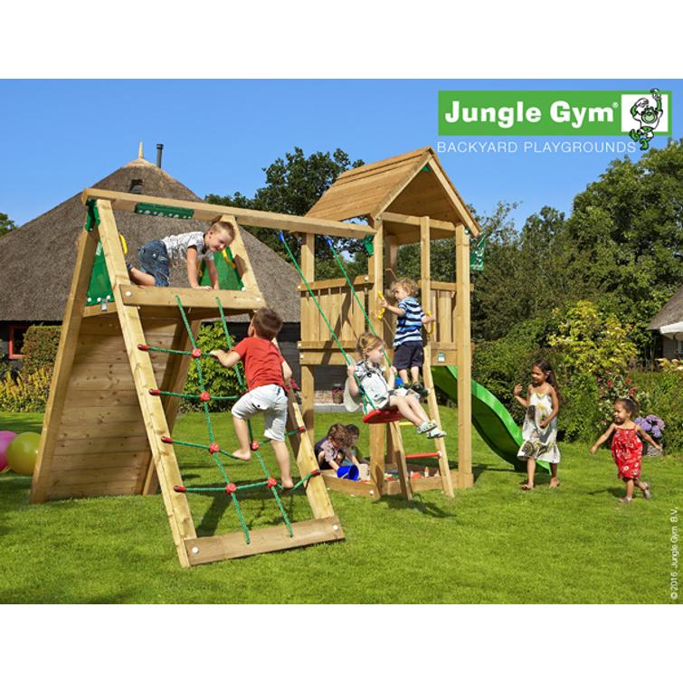 Jungle Gym Club lektornset med klättermodul X'tra och rutschkana