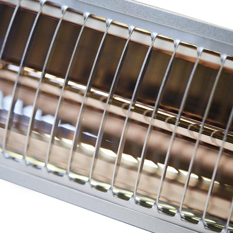 HORTUS Terassilämmitin seinämalli 1500 W, GT, 51 cm, hopea.