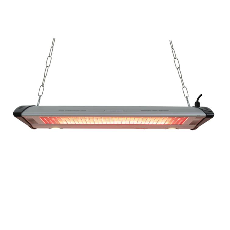 HORTUS Terassilämmitin ripustettava 1000/2000 W, GT, kaukosäätimellä, hopea.