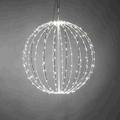 Metallipallo valkoinen, LED valoilla, 320 ledi&auml;, &Oslash;50 cm, 230V NORDIC WINTER