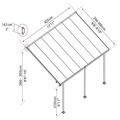PALRAM Canopia FERIA terassikatos  3 x 4,25m ( 12,5m2 ), valkoinen.
