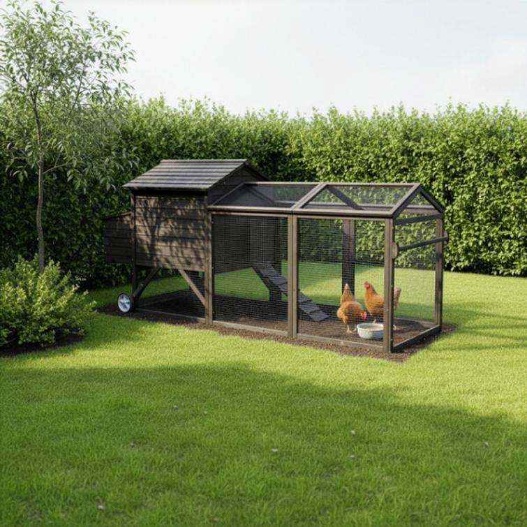 Kanakoppi puuta, mustaksi petsattu 245 x 90 x 113 cm