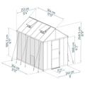 Kasvihuone Glory 9,2 m2, harmaa runko, Palram - Canopia