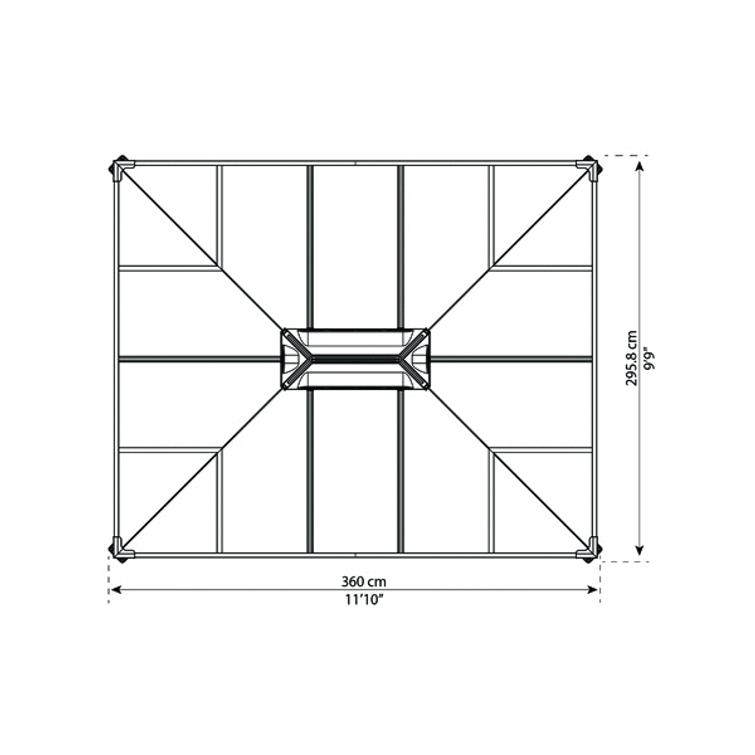PALRAM Canopia Martinique garden pavilion 3600, anthracite