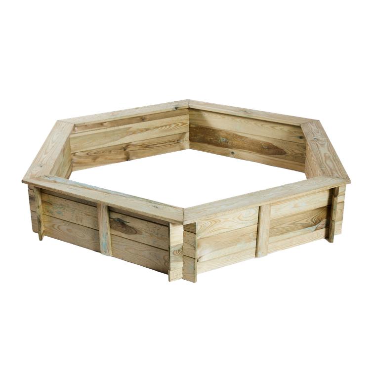 Hiekkalaatikko, kuusikulmainen, painekyllästetty, NORDIC PLAY