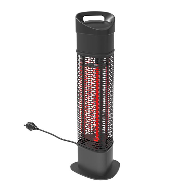 HORTUS Terassil&auml;mmitin p&ouml;yd&auml;n alle 1200 W, GT, musta.