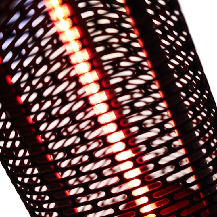 HORTUS Terassil&auml;mmitin p&ouml;yd&auml;n alle 1200 W, GT, musta.