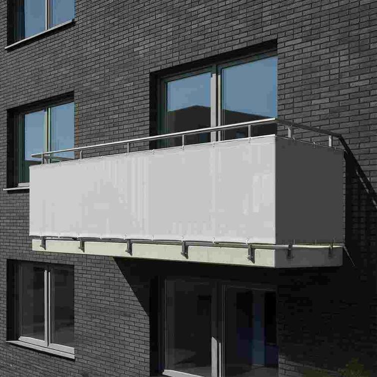 Parvekesuoja, tuulisuoja 0,8 x 10 metriä harmaa HORTUS