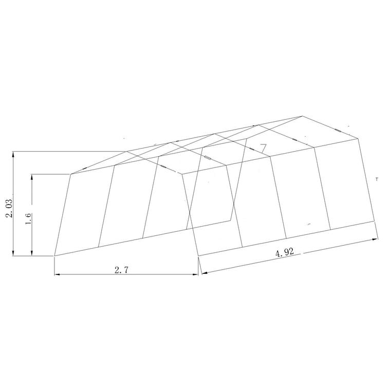 PROHALL 2,7X5,1M 500G HARMAA AUTOTELTTA