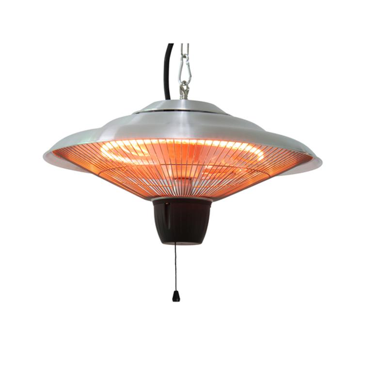 HORTUS Terassilämmitin ripustettava 1500 W, HA, Ø42 cm, hopea.