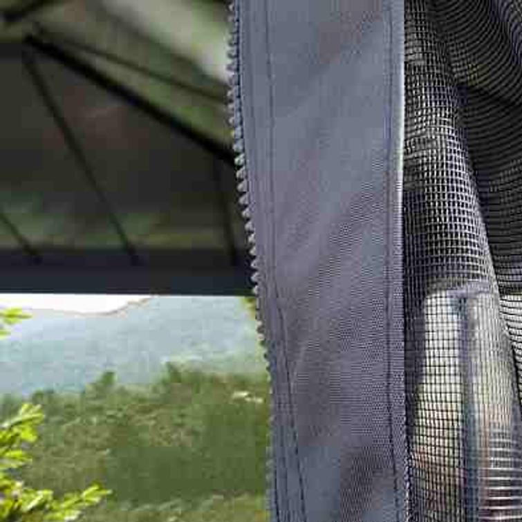 Hyttysverkkosetti, 4 verhoa, sopii 4,2 x 4,2 m Dallas -paviljonkiin