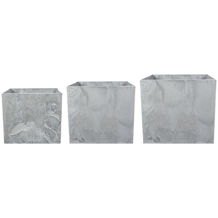 Maud neliöruukku art stone - Grey Setti, jossa 3 eri kokoa