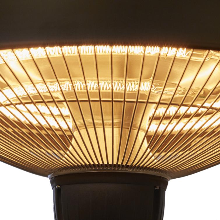 HORTUS Terrassvärmare, hängande 600/1500 W, HA, Ø42 cm, svart.