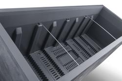 Millennium suorakaiteen muotoinen kukkalaatikko pyörillä - Antracite P99 x L38 x K39