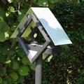 Birdhouse with legs, pine, galvanized sheet metal roof HORTUS