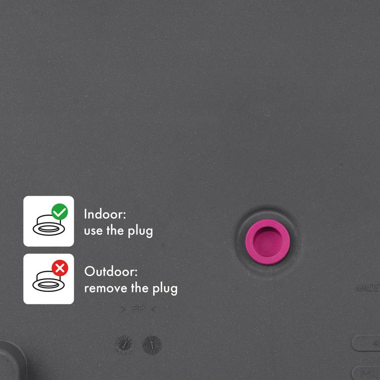 Millennium neliön muotoinen ruukku pyörillä - Anthracite P48 x L49 x K49