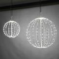 Metallipallo valkoinen, LED valoilla,192 lediä, Ø30 cm, 230V
